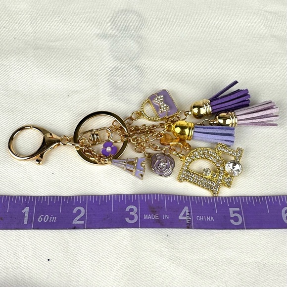 Bag Charm Key Chain hand-crafted - Picture 3 of 3